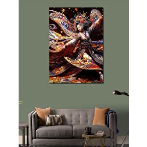 Kanvas Tablo Dans Eden Renkli Elbiseli Kadın 100x140 cm