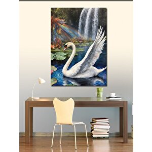 Kanvas Tablo Beyaz Kuğu 100x140 cm