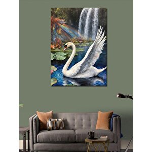 Kanvas Tablo Beyaz Kuğu 100x140 cm