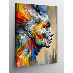 Kanvas Tablo Pastel Renkli Surat 50x70 cm