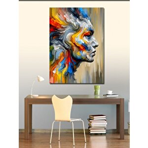 Kanvas Tablo Pastel Renkli Surat 50x70 cm