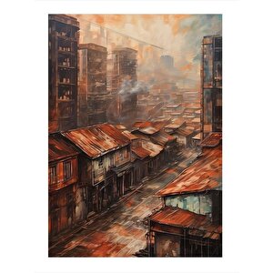 Eski Binalar Art Mdf Poster 35cm X50cm 35x50 cm