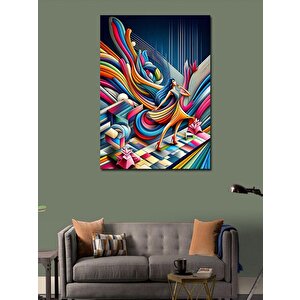 Kanvas Tablo Dansın Renkleri 100x140 cm
