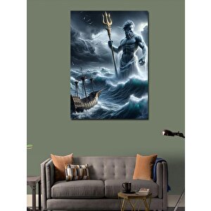 Kanvas Tablo Poseidon Ve Deniz 70x100 cm