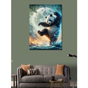 Kanvas Tablo Nehirdeki Panda 100x140 cm
