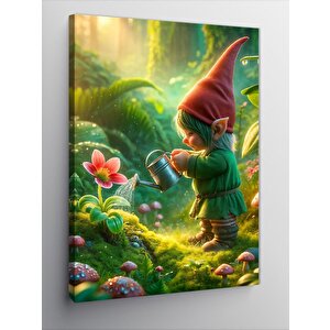 Kanvas Tablo Ormanda Çim Sulayan Cin 70x100 cm