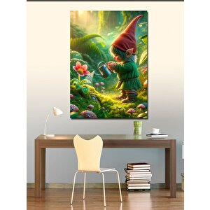 Kanvas Tablo Ormanda Çim Sulayan Cin 100x140 cm