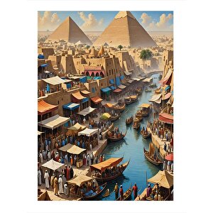 Mısır Desenli Mdf Tablo 25cmx 35cm 25x35 cm