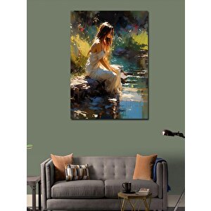 Kanvas Tablo Nehirdeki Kadın 70x100 cm