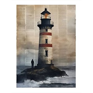 Deniz Feneri Modern Mdf Tablo 25cmx 35cm 25x35 cm