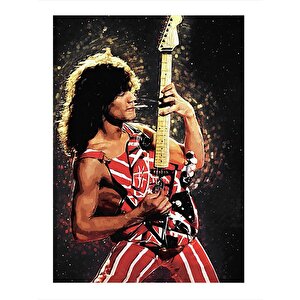 Eddie Van Halen Art Mdf Poster 25cmx 35cm 25x35 cm