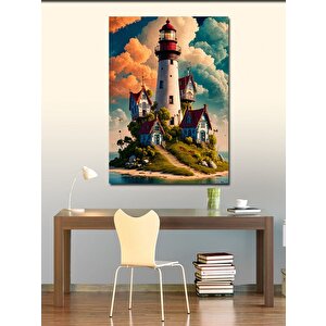 Kanvas Tablo Adadaki Deniz Feneri 70x100 cm