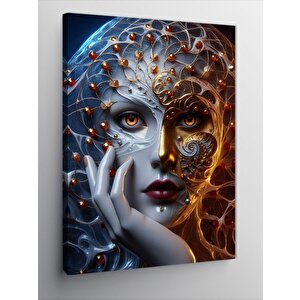 Kanvas Tablo Altın Maske 50x70 cm