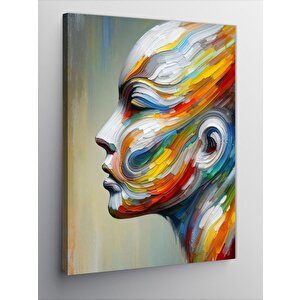 Kanvas Tablo Yağlı Boya Kadın Suratı 70x100 cm