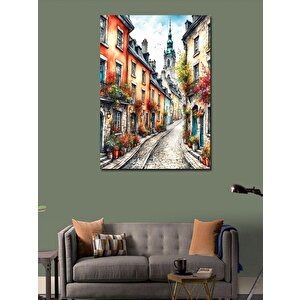 Kanvas Tablo Arnavut Kaldırımlı Yol 70x100 cm