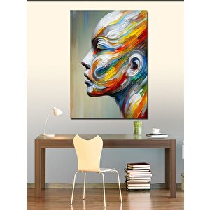 Kanvas Tablo Yağlı Boya Kadın Suratı 100x140 cm