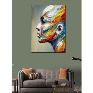 Kanvas Tablo Yağlı Boya Kadın Suratı 100x140 cm