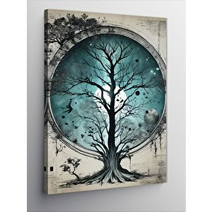 Kanvas Tablo Evren Ve Kuru Ağaç 50x70 cm