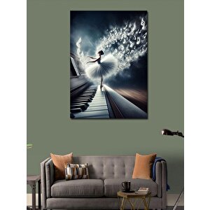 Kanvas Tablo Piyano Ve Balerin 50x70 cm