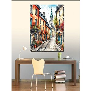 Kanvas Tablo Arnavut Kaldırımlı Yol 100x140 cm