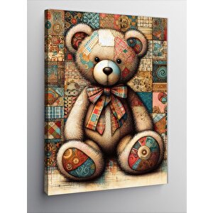 Kanvas Tablo Renkli Oyuncak Ayı 100x140 cm