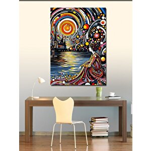 Kanvas Tablo Renkler Ve Asyalı Kadın 50x70 cm