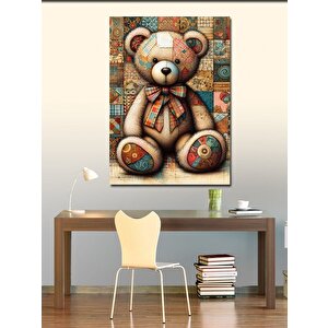 Kanvas Tablo Renkli Oyuncak Ayı 70x100 cm