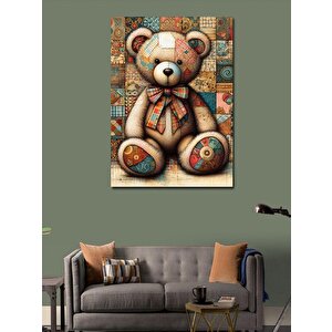 Kanvas Tablo Renkli Oyuncak Ayı 70x100 cm