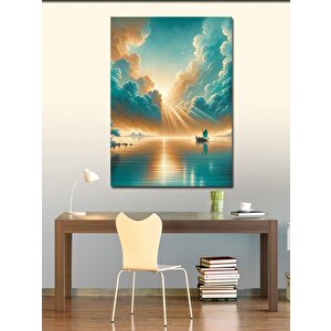 Kanvas Tablo Deniz Manzarası Ve Bulutlar 70x100 cm