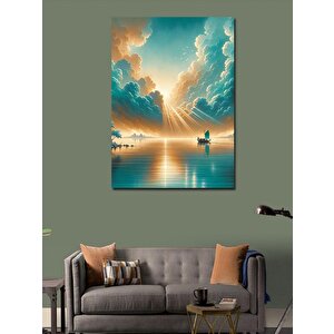 Kanvas Tablo Deniz Manzarası Ve Bulutlar 50x70 cm