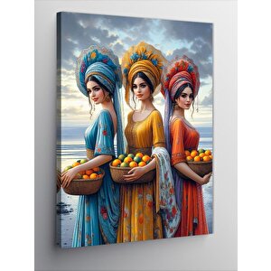 Kanvas Tablo Meyve Toplayan Yerel Kadınlar 70x100 cm