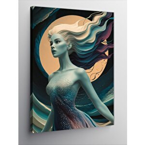 Kanvas Tablo Renkli Saçlı Heykel 50x70 cm