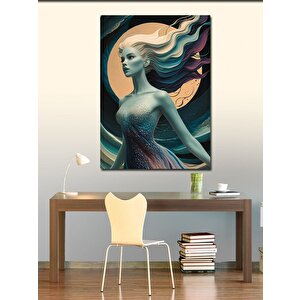 Kanvas Tablo Renkli Saçlı Heykel 50x70 cm