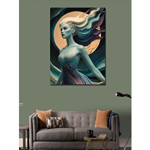 Kanvas Tablo Renkli Saçlı Heykel 50x70 cm
