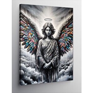Kanvas Tablo Renkli Kanatlı Melek 70x100 cm