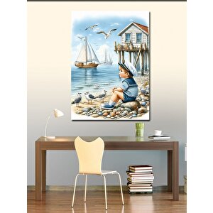 Kanvas Tablo Denizci Çocuğun Düşleri 50x70 cm