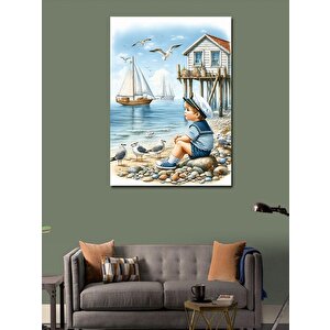 Kanvas Tablo Denizci Çocuğun Düşleri 100x140 cm