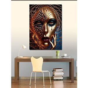 Kanvas Tablo Altın Maske 100x140 cm