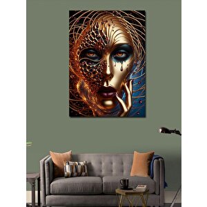 Kanvas Tablo Altın Maske 100x140 cm