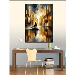 Kanvas Tablo Soyut Kadın Ve Şehir 100x140 cm