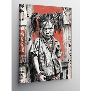 Kanvas Tablo Sokakta Serseri Kız 50x70 cm