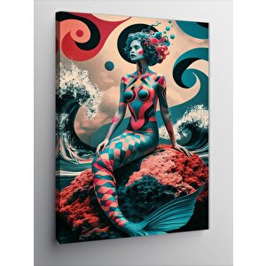 Kanvas Tablo Kayalıklardaki Deniz Kızı 50x70 cm