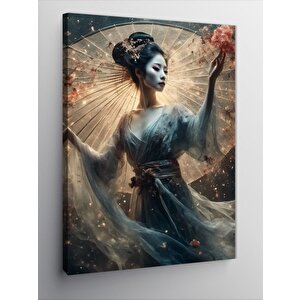 Kanvas Tablo Japon Kadın 100x140 cm