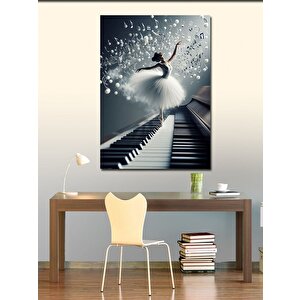 Kanvas Tablo Piyanonun Üstündeki Balerin Kadın 50x70 cm