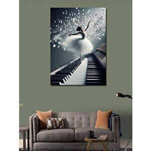 Kanvas Tablo Piyanonun Üstündeki Balerin Kadın 50x70 cm