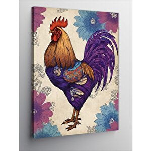 Kanvas Tablo Renkli Kanatlı Kuğu 100x140 cm