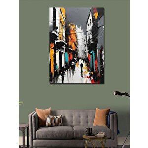 Kanvas Tablo Yağlı Boyalı Sokak 50x70 cm