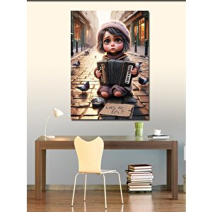 Kanvas Tablo Eski Sokak Ve Klasik Araba 70x100 cm