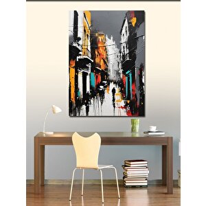 Kanvas Tablo Yağlı Boyalı Sokak 70x100 cm
