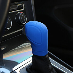Seat Arona Dsg Silikon Vites Topuzu Kılıfı Mavi R Logo Mavi